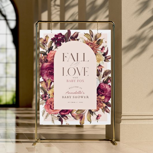 Herfst in Liefde Krans Arch Roze Baby shower Welko Acryl Bord