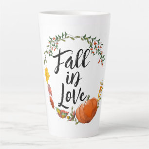Herfst in liefde latte mok