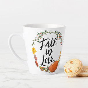 Herfst in liefde latte mok