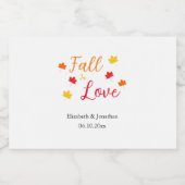 Herfst in liefde likeurfles etiket (Enkel label)