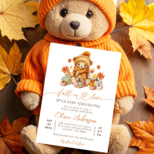 Herfst in Liefde Little Teddy Bear Baby shower Kaart