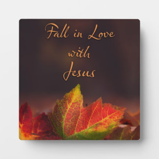 Herfst in Liefde met Jezus Christelijk Plaque Sign Fotoplaat