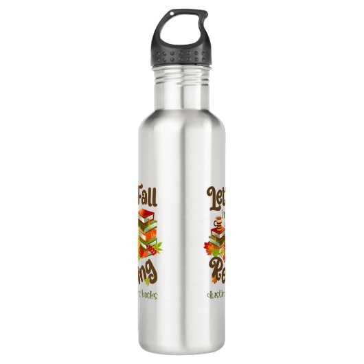 Herfst in liefde met lezen Dustin Stevens boeken Waterfles (Voorkant)