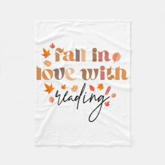 Herfst in liefde met lezen terugloop najaar bedank fleece deken