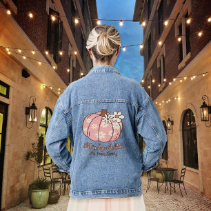 Herfst In Liefde Met Roze Herfst Kleding Denim Jacket