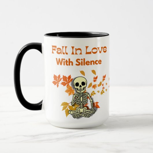 Herfst in liefde met stilte - Skeleton Mok (Links)