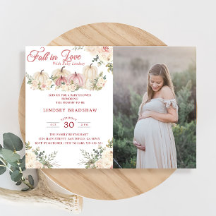 Herfst in liefde minimalistisch Baby shower Kaart