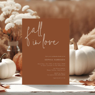 Herfst in liefde Minimalistisch Terracotta Vrijgez Kaart