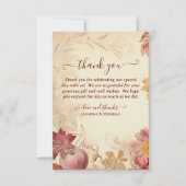 Herfst in liefde mooie herfst herfst bruiloft bedankkaart (Voorkant)