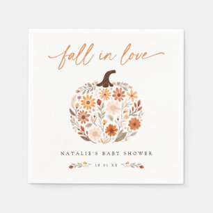 Herfst in Liefde Pompoen Baby shower Servet