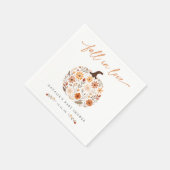 Herfst in Liefde Pompoen Baby shower Servet (Hoek)