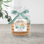 Herfst in Liefde Pompoen Boerderij Vrachtwagen Bab Vierkante Sticker