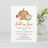 Herfst in Liefde Pompoen Herfst Bruidsdouche Uitno Kaart (Staand voorkant)