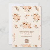 Herfst in Liefde Pompoen QR Code Huwelijksuitnodig Kaart (Achterkant)