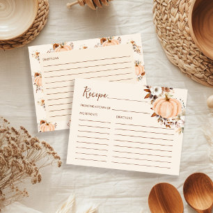 Herfst in Liefde Pompoen Vrijgezellenfeest Recept Briefkaart