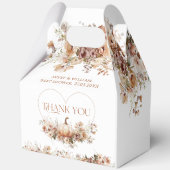 Herfst in liefde Pompoen Wildflower hart Baby show Bedankdoosjes (Achterkant)