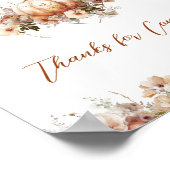 Herfst in liefde Pompoen Wildflower hart Baby show Poster (Hoek)