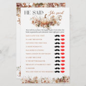 Herfst in liefde Pompoen Wildflower Vrijgezellenfe (Voorkant / Achterkant)