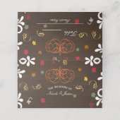 Herfst in Liefde Pompoenen Bladeren & Hout Tafelst (Buitenkant ongevouwen)