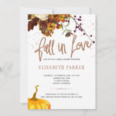 Herfst in Liefde roestig bloemenmodern vrijgezelle Kaart (Voorkant)
