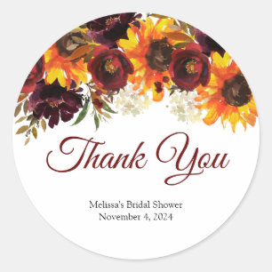 Herfst in Liefde Ronde Sticker