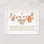 Herfst in Liefde Rustiek Modern Baby shower Boeken Informatiekaartje (Voorkant)