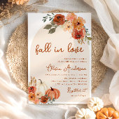 Herfst in Liefde Rustiek Sinaasappel Pompoen Vrijg Kaart