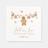 Herfst in Liefde Rustieke Boho Herfst Baby shower Servet (Voorkant)