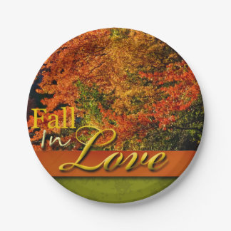 Herfst in liefde Schilderachtig Rustic Wedding Fot Papieren Bordje