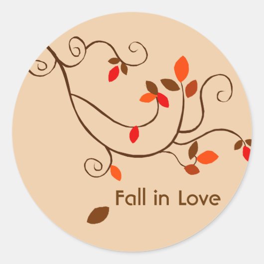 Herfst in Liefde Sticker (Voorkant)