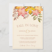 Herfst in liefde terracotta Herfst herfstbladeren Kaart (Voorkant)