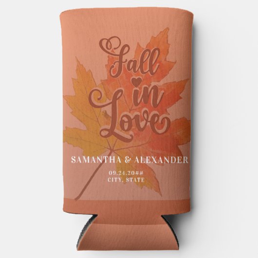 Herfst in Liefde Terracotta Maple Leaf Wedding Fav (Voorkant)