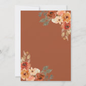 Herfst in liefde Terracotta pompoen bruiloft Save The Date (Achterkant)