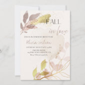 Herfst in liefde Vrijgezellenfeest - bladeren en r Kaart (Voorkant)