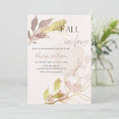 Herfst in liefde Vrijgezellenfeest - bladeren en r Kaart (Staand voorkant)