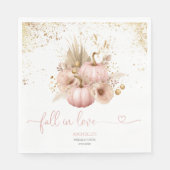 Herfst in Liefde Vrijgezellenfeest Boho Bloemen Po Servet (Voorkant)