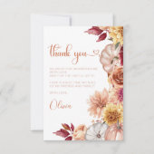 Herfst in liefde Vrijgezellenfeest dank u Kaart (Voorkant)