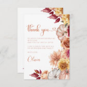 Herfst in liefde Vrijgezellenfeest dank u Kaart (Voorkant / Achterkant)