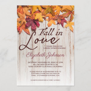 Herfst in Liefde Vrijgezellenfeest Hout Herfstblad Kaart