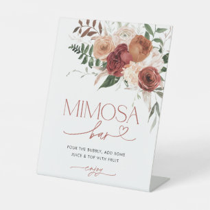 Herfst in Liefde Vrijgezellenfeest Mimosa Bar Teke Reclamebord Met Voetstuk
