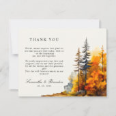 Herfst in liefde waterverf herfst Dank u kaart (Voorkant)