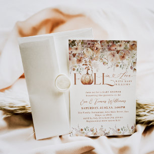 Herfst in liefde Wildflower Rustiek Baby shower Kaart