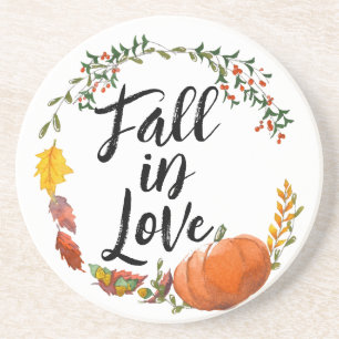 Herfst in liefde zandsteen onderzetter