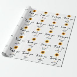 Herfst in Liefde Zonnebloem Baby shower Cadeaupapier