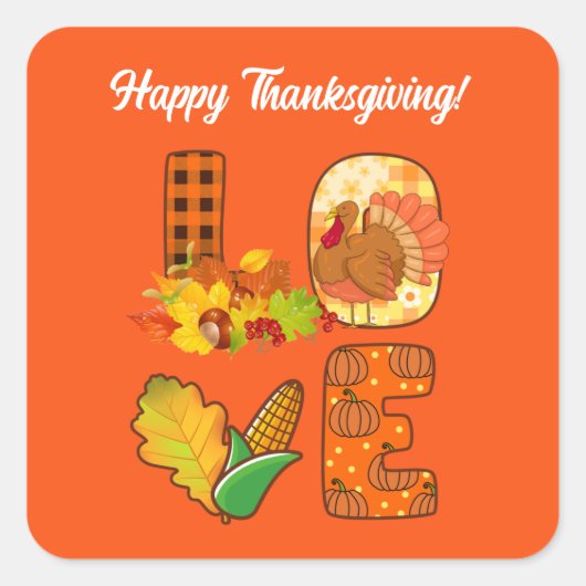 Herfst in liefdesherfst aanpassen vierkante sticker (Voorkant)