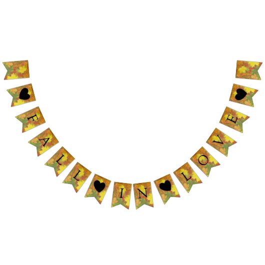 Herfst in liefdeskleurige bladeren - vlaggen bunde vlaggetjes (Alle)