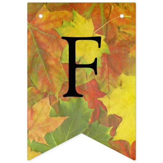 Herfst in liefdeskleurige bladeren - vlaggen bunde vlaggetjes (Derde vlag)