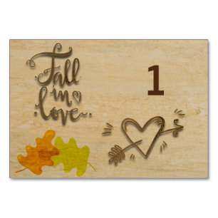Herfst in Love Autumn Theme Wedding Kaart