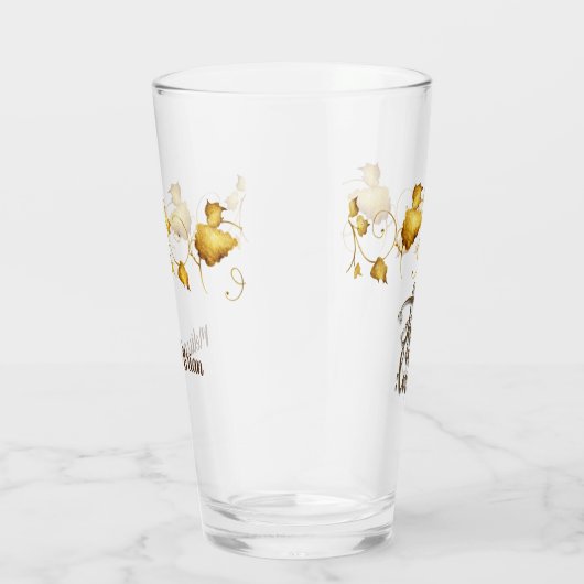 Herfst in Love Autumn Wedding Glas (Rechts)