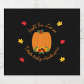 Herfst in Love Baby shower Bier Etiket (Enkel label)